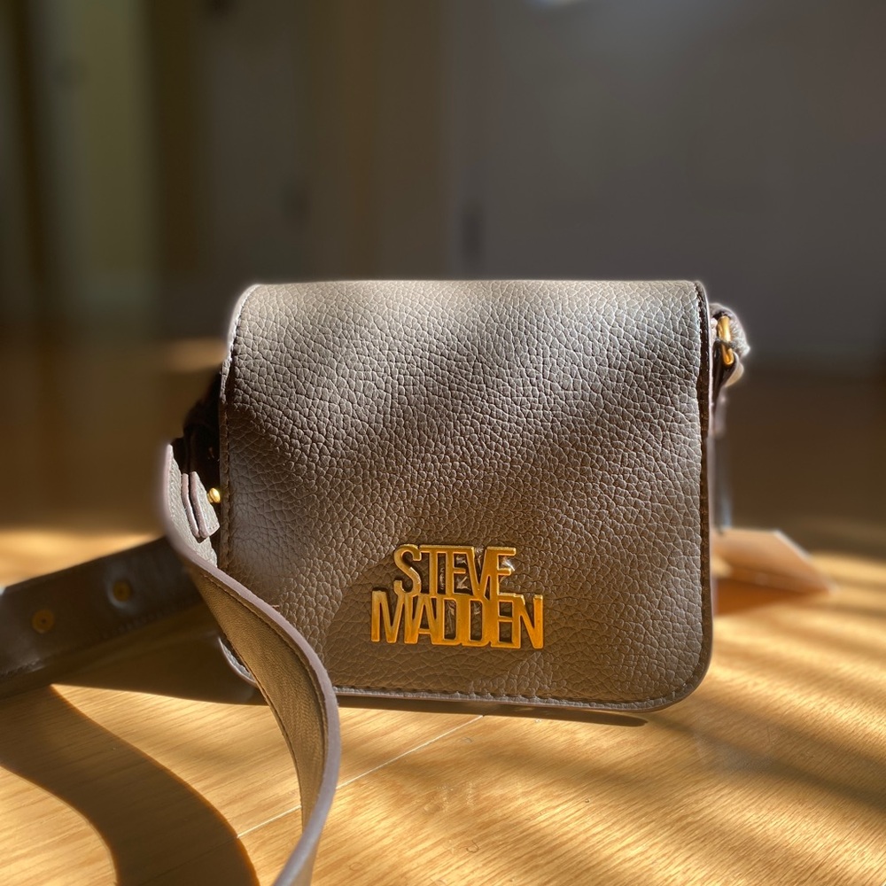 NEW Steve Madden Coffee Taupe Crossbody Bag